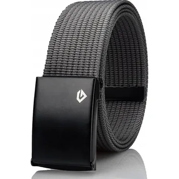 Opasek PÁSEK Plátěný pásek k JEANSŮM Dlouhý 175 cm ŠEDÝ Plátěný pásek Černá SPONA Gracio