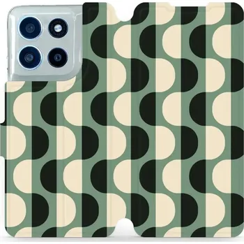 Pouzdro na mobilní telefon Flipové pouzdro Mobiwear - Motorola Moto G56 5G - VA56S Magické vlnky (Knížkové flip pouzdro, obal, kryt na mobil Motorola Moto G56 5G - VA56S Magické vlnky, materiál Umělá kůže + TPU - ochrana 360°, stojánek, silikonová vanička, magnetické zavírání)