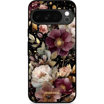 Lesklý kryt Mobiwear Glossy - Google Pixel 10 Pro - V169S Zlatavé kvítky (Prémiové lesklé pouzdro, obal, kryt Mobiwear Glossy na mobil Google Pixel 10 Pro - V169S Zlatavé kvítky, materiál Plast + TPU silikon - krytí po všech stranách, neošoupatelný potisk