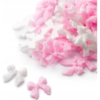 Přípravek na nehty 3D ozdoby mašličky MollyLac, 50 ks