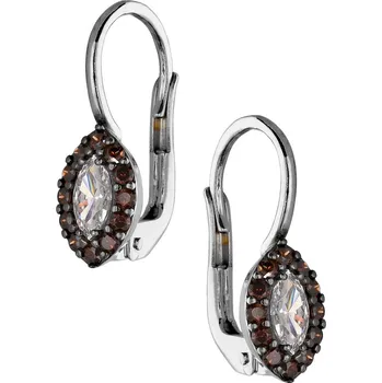 Náušnice Zlaton Náušnice bílé zlato osazené kameny visací 1.90cm 2.8g 000952305246