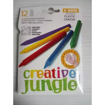 Pastelka SAKOTA Plastové voskové pastelky Creative Jungle