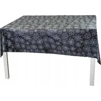 Party dekorace UBRUS S POTISKEM PAVUČINY PAVUČINA HALLOWEEN DEKORACE 137 X 274 CM OZDOBA