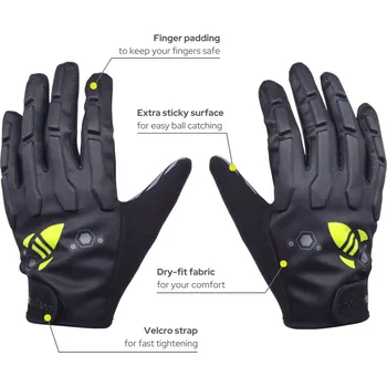 Florbalový chránič FLOORBEE Stickyhold 3.0 Florbalové brankářské rukavice XXS, černá