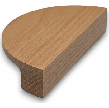 Obraz Nábytková úchytka půlkulatá dřevěná dubová 15 cm