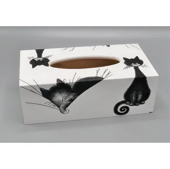 Box na kapesníky Krabička na kapesníky s kočkami I (Kapesníkovník box s kočkou)
