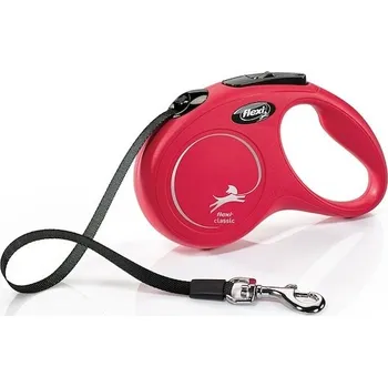 Vodítko pro psa Flexi New Classic pásek S 5 m (15 kg) červená