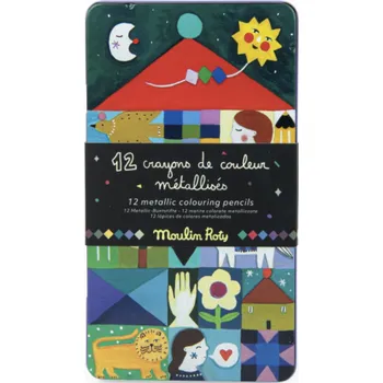 Kresba Metalické pastelky - 12 barev