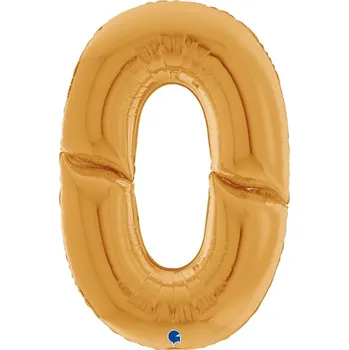 Balónek Foliová číslice zlatá 0 - 163 cm