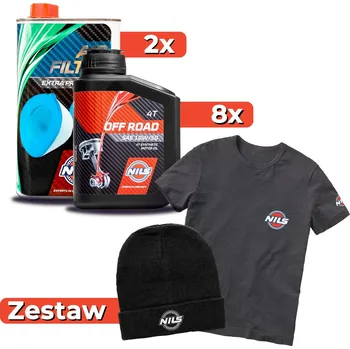Motorový olej NILS sada propagační motorový olej 4T OFF ROAD SAE 10W50 100% syntetic 8X 1L i OLEJ do namáčení vzduchových filtrů 2X 1L (AKC) (NILS sada propagační motorový olej 4T OFF ROAD SAE 10W50 100% syntetic 8X 1L i OLEJ do namáčení vzduchových filtrů 2X 1L (AKC))