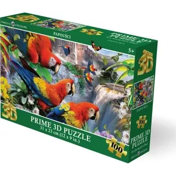 Puzzle 3D puzzle papoušci 100 dílků