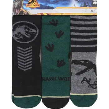 Chlapecké PONOŽKY s dinosaury z Jurského světa PONOŽKY sada 3 ks, 31/34 ER02B