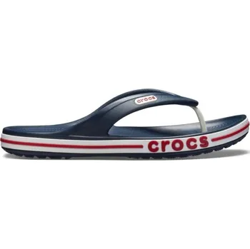 Pánské žabky Unisex žabky Crocs BAYABAND FLIP M6W8 Tmavě modrá, Bílá, Červená