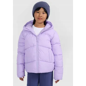 Dívčí prošívaná bunda s výplní ze syntetického peří - fialová