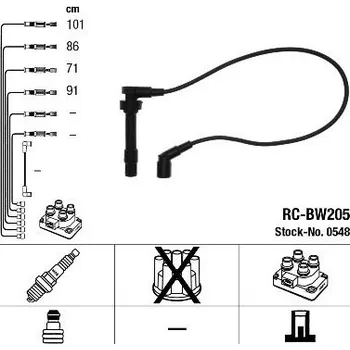 Zapalovací kabel Sada kabelů pro zapalování NGK 0548