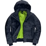 B&C Superhood Dámská zimní bunda JW941 Navy-Neon Green XS