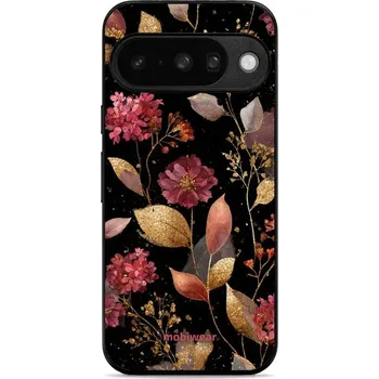 Pouzdro na mobilní telefon Lesklý kryt Mobiwear Glossy - Google Pixel 10 - V171S Zlatavé lístky a květy (Prémiové lesklé pouzdro, obal, kryt Mobiwear Glossy na mobil Google Pixel 10 - V171S Zlatavé lístky a květy, materiál Plast + TPU silikon - krytí po všech stranách, neošoupateln