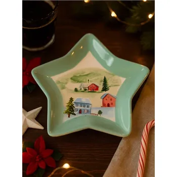 Talíř Sinsay - Talíř s vánočním motivem - zelená - 489GI-07X - 489GI-07X-ONE