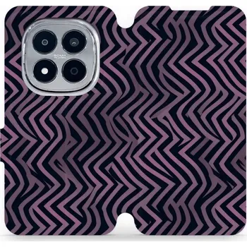 Pouzdro na mobilní telefon Flipové pouzdro Mobiwear - Xiaomi Redmi Note 15 Pro Plus 5G - VA55S Fialové klikyháky (Knížkové flip pouzdro, obal, kryt na mobil Xiaomi Redmi Note 15 Pro Plus 5G - VA55S Fialové klikyháky, materiál Umělá kůže + TPU - ochrana 360°, stojánek, silikonová)