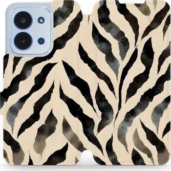 Pouzdro na mobilní telefon Flipové pouzdro Mobiwear - Xiaomi Poco C85 - VA53S Zebří (Knížkové flip pouzdro, obal, kryt na mobil Xiaomi Poco C85 - VA53S Zebří, materiál Umělá kůže + TPU - ochrana 360°, stojánek, silikonová vanička, magnetické zavírání)