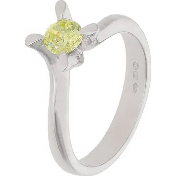 Prsten Zlaton Prsten bílé zlato se žlutým kamenem vel. 53 3.8g 000262906225