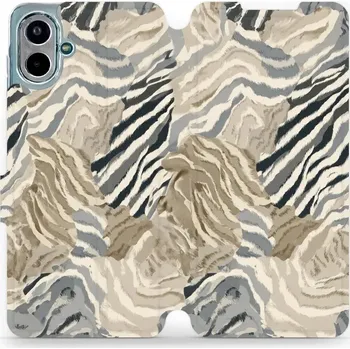 Pouzdro na mobilní telefon Flipové pouzdro Mobiwear - Samsung Galaxy A07 - V168S Pruhovaná malba (Knížkové flip pouzdro, obal, kryt na mobil Samsung Galaxy A07 - V168S Pruhovaná malba, materiál Umělá kůže + TPU - ochrana 360°, stojánek, silikonová vanička, magnetické zavírání)