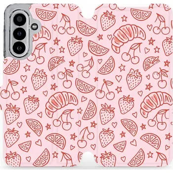 Pouzdro na mobilní telefon Flipové pouzdro Mobiwear - Samsung Galaxy A17 / A17 5G - VP86S Dobroty (Knížkové flip pouzdro, obal, kryt na mobil Samsung Galaxy A17 / A17 5G - VP86S Dobroty, materiál Umělá kůže + TPU - ochrana 360°, stojánek, silikonová vanička, magnetické zavírání)