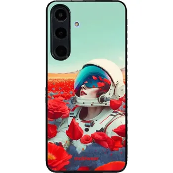 Pouzdro na mobilní telefon Lesklý kryt Mobiwear Glossy - Samsung Galaxy S25 FE - G001G Astronautka v květech (Prémiové lesklé pouzdro, obal, kryt Mobiwear Glossy na mobil Samsung Galaxy S25 FE - G001G Astronautka v květech, materiál Plast + TPU silikon - krytí po všech stranách,)
