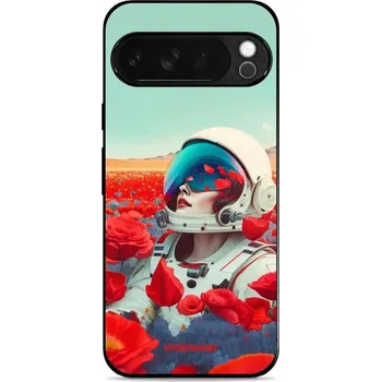 Pouzdro na mobilní telefon Lesklý kryt Mobiwear Glossy - Google Pixel 10 Pro XL - G001G Astronautka v květech (Prémiové lesklé pouzdro, obal, kryt Mobiwear Glossy na mobil Google Pixel 10 Pro XL - G001G Astronautka v květech, materiál Plast + TPU silikon - krytí po všech stranách,)
