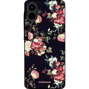 Pouzdro na mobilní telefon Lesklý kryt Mobiwear Glossy - Samsung Galaxy A07 - G040G - Růže na černé (Prémiové lesklé pouzdro, obal, kryt Mobiwear Glossy na mobil Samsung Galaxy A07 - G040G - Růže na černé, materiál Plast + TPU silikon - krytí po všech stranách, neošoupatelný potisk