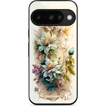 Pouzdro na mobilní telefon Lesklý kryt Mobiwear Glossy - Google Pixel 10 - G014G Krémové květy (Prémiové lesklé pouzdro, obal, kryt Mobiwear Glossy na mobil Google Pixel 10 - G014G Krémové květy, materiál Plast + TPU silikon - krytí po všech stranách, neošoupatelný potisk, tenké)