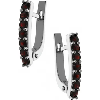 Náušnice Zlaton náušnice bílé zlato visací s kamenem 1.9cm 3.5g 000103005247