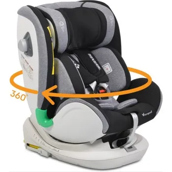 Autosedačka Cangaroo Autosedačka Hybrid 0 - 36 kg Isofix General s 360 ° otáčením - šedá