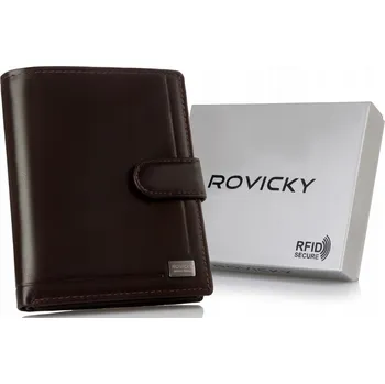 Peněženka Velká, kožená pánská peněženka na patentku Barva: Hnědá