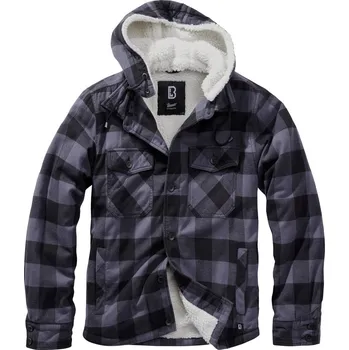 Brandit Lumberjacket Hooded černá/šedá