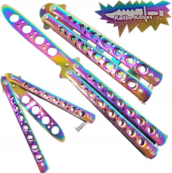 kapesní nůž OCELOVÝ TRÉNINKOVÝ NŮŽ TUPÝ TRÉNINKOVÝ TRÉNINK MOTÝLEK