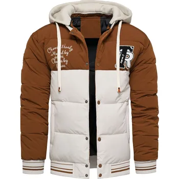 Recea Pánská zimní bunda Clapp hnědo-bílá XXL