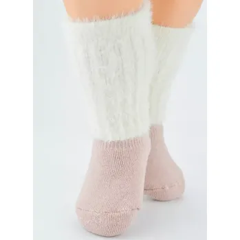 Dámské punčochy Kojenecké teplé ponožky SF027 - 12-18 mesiacov / pudrově růžová