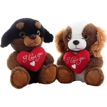 plyšák 2 druhy pes srdíčko 21 cm
