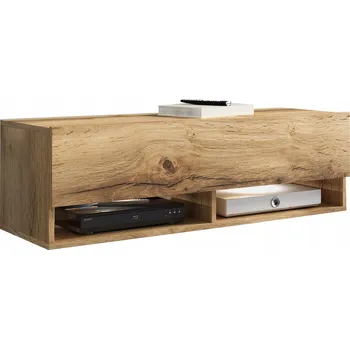 Televizní stolek Závěsná TV skříňka Lowboard A100 lesklá, RTV skříňka, police pod TV