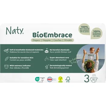 Přebalování Plenky Naty Bioembrace Velikost 3 50 ks