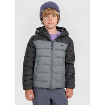 Chlapecká bunda Chlapecká prošívaná bunda se syntetickou výplní - šedá