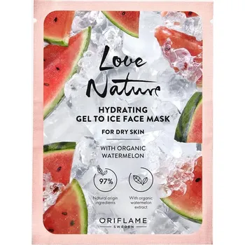 Pleťová maska ORIFLAME Hydratační maska Love Nature gel-led s organickým melounem