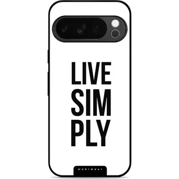 Pouzdro na mobilní telefon Lesklý kryt Mobiwear Glossy - Google Pixel 10 Pro - G070G Live simply (Prémiové lesklé pouzdro, obal, kryt Mobiwear Glossy na mobil Google Pixel 10 Pro - G070G Live simply, materiál Plast + TPU silikon - krytí po všech stranách, neošoupatelný potisk, tenk