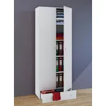 Vcm Víceúčelová skříňka Vandol I s dvířky včetně zásuvky, bílá