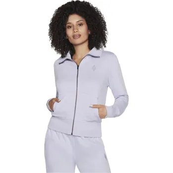 Dámská mikina Skechers The Hoodless Hoodie Diamond Jacket W3JA262-LVLP Purple L L