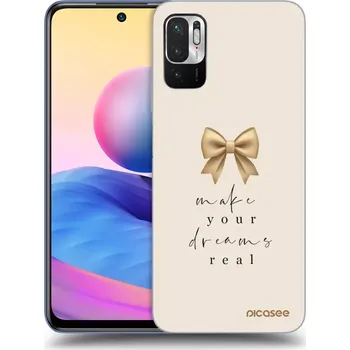 Pouzdro na mobilní telefon Picasee silikonový průhledný obal pro Xiaomi Redmi Note 10 5G - Golden Dream