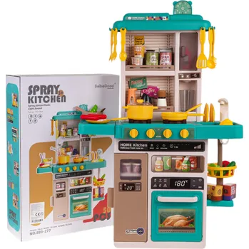 Dětská kuchyňka Kuchyně Kuchyňský Koutek s Funkcí Světel, Zvuku a Vody 50ks. Modrá