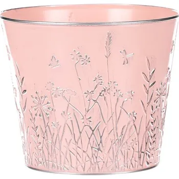 Stojan na květiny Autronic Obal na květiny kovový - barva růžová OK6351-PINK