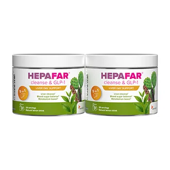 Hepafar Cleanse & GLP-1 – Nápoj na pročištění jater 9 v 1, dvojbalení